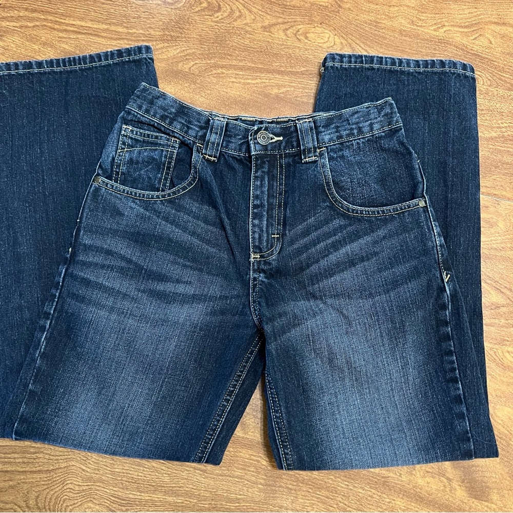 Wrangler Dark Wash Straight Denim Jeans Kids size 12R